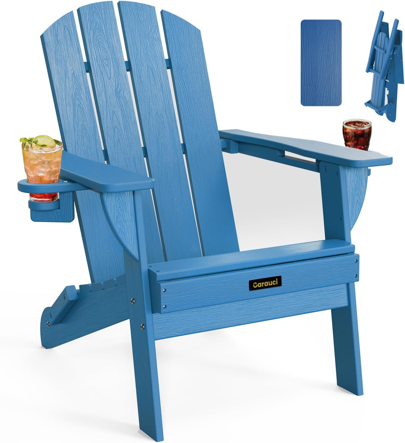 Silla Adirondack plegable plástico texturizado soporte 2