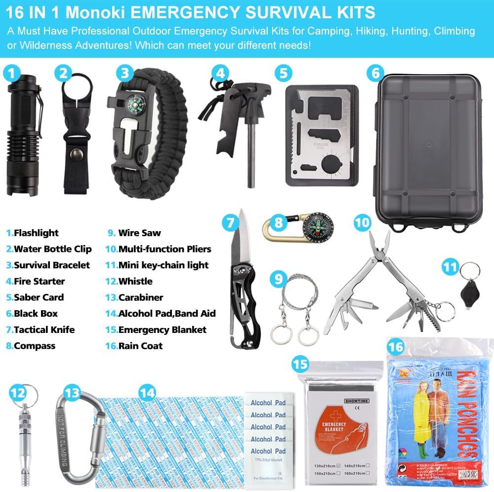 Kit supervivencia equipo emergencia camping viajes