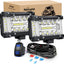 Barra luz LED lateral 2pzas 4.3" triple fila