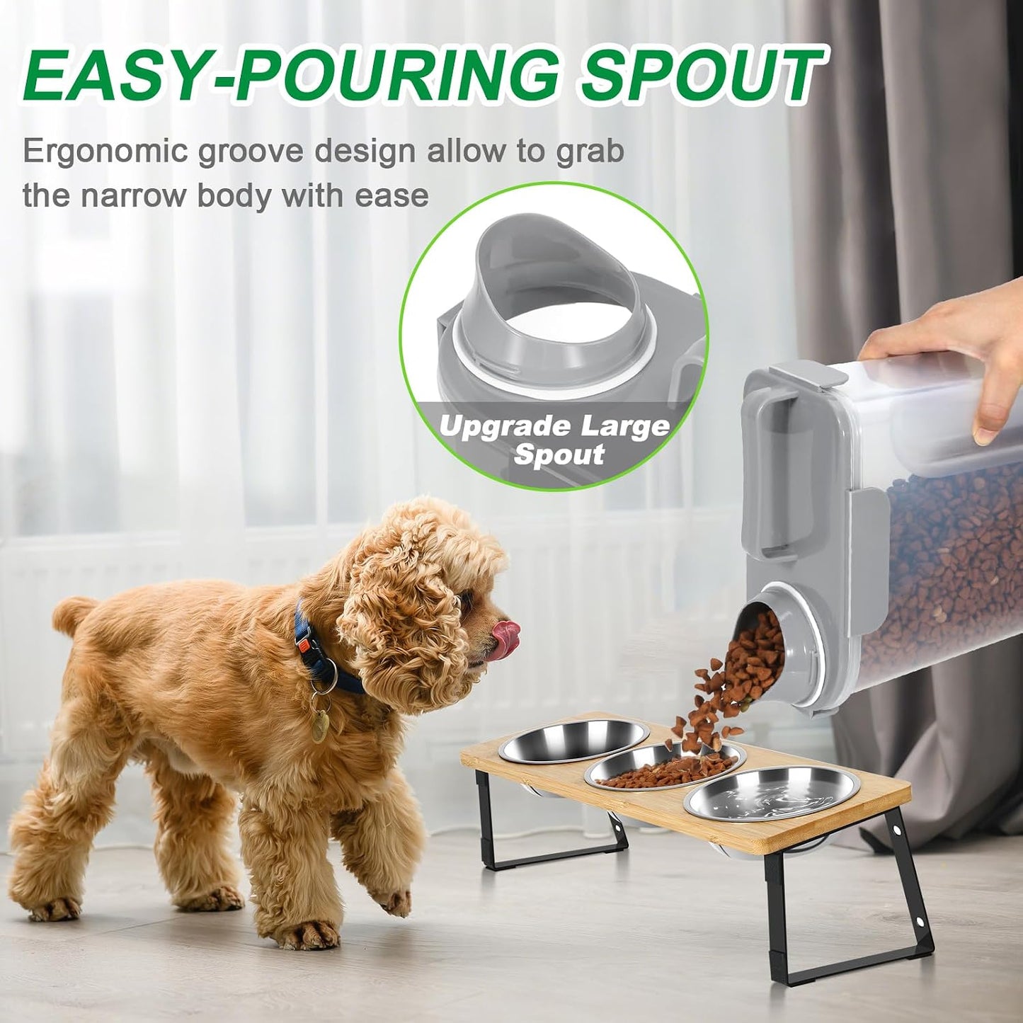 Contenedor alimento mascotas 2 pack 10-14lbs con boquilla y asa