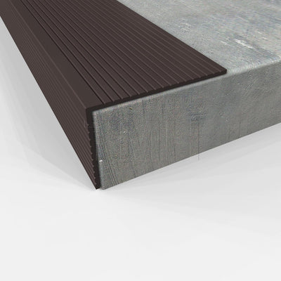 Protección bordes escalera negra anodizada 42