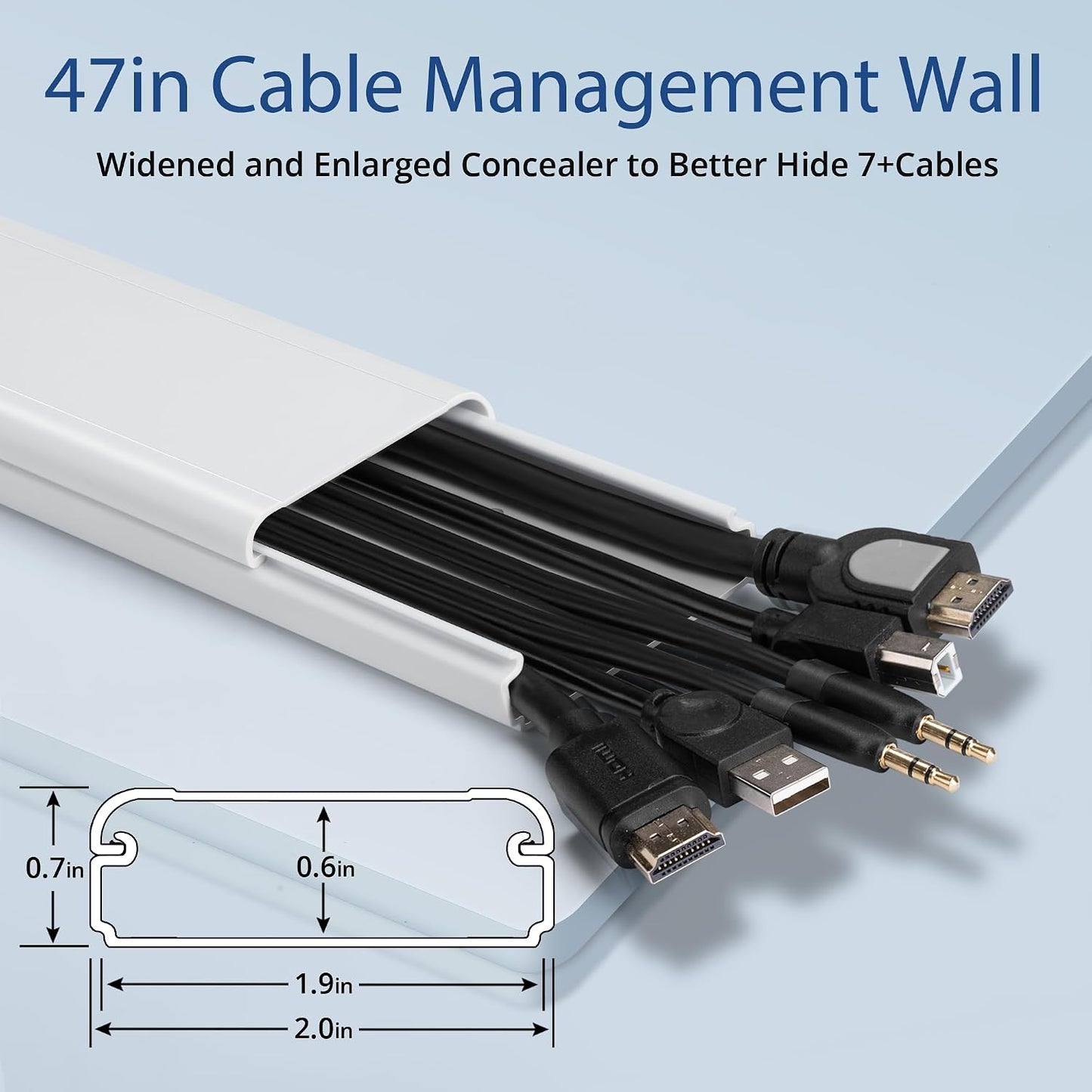 Ocultador cables TV 47pulg pared grande pintable