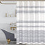 Cortina ducha tela impermeable rayas azul blanca 70x72pulg