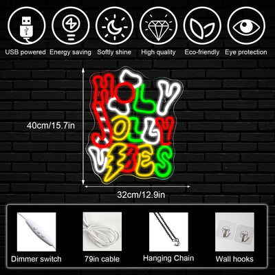 Letrero neón LED USB para decorar pared fiesta Navidad