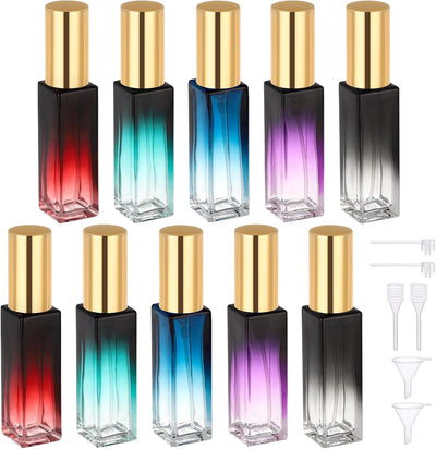 Botella perfume recargable viaje 10ml 5 pzas atomizador vidrio