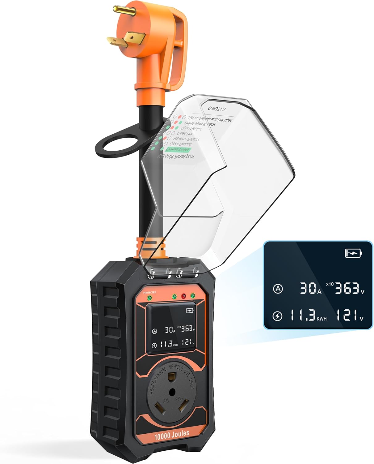 Protector sobretensiones RV 30A con analizador LED