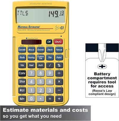 Calculadora estimación materiales construcción