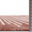 Alfombra rectangular 5x8ft color rojo óxido y marfil