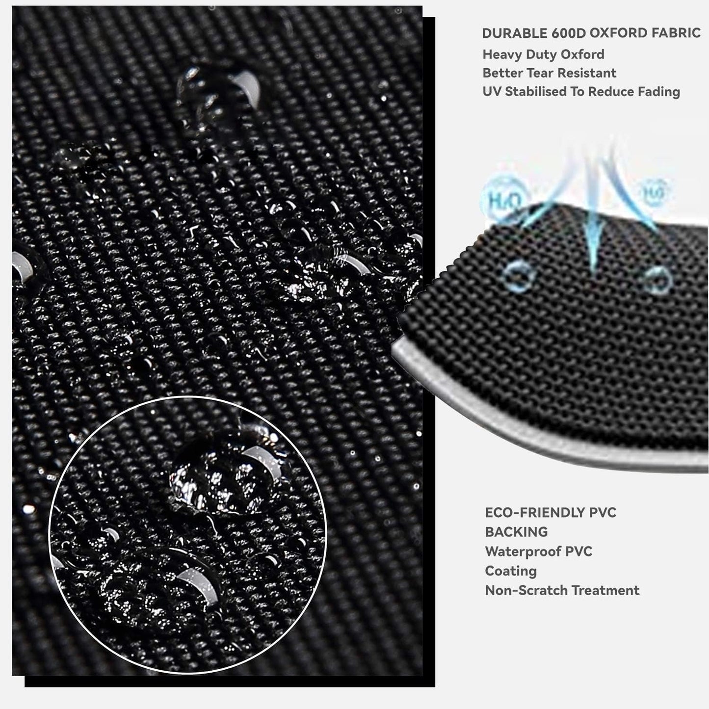 Funda mesa comedor exterior impermeable 64x38pulg negro