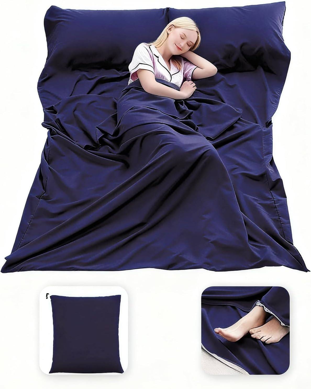Saco dormir ligero compacto para camping mochileros