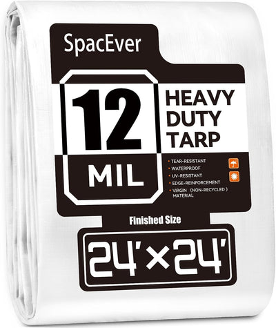 Lona 24x24pies 12mil impermeable UV resistente cubierta piscina