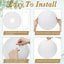 24 Linternas papel blanco 12pulg colgantes decoración