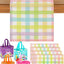 Camino de mesa de Pascua 13 x 72 pulgadas con manteles y bolsas de regalo tela gruesa pastel a cuadros
