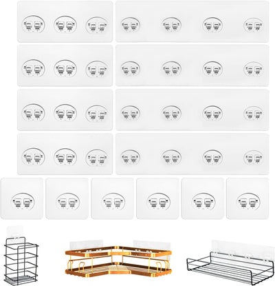 14 Ganchos Adhesivos Fuertes para Estante Baño Cocina