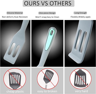 5 Pzas Espátulas Silicona Antiadherentes