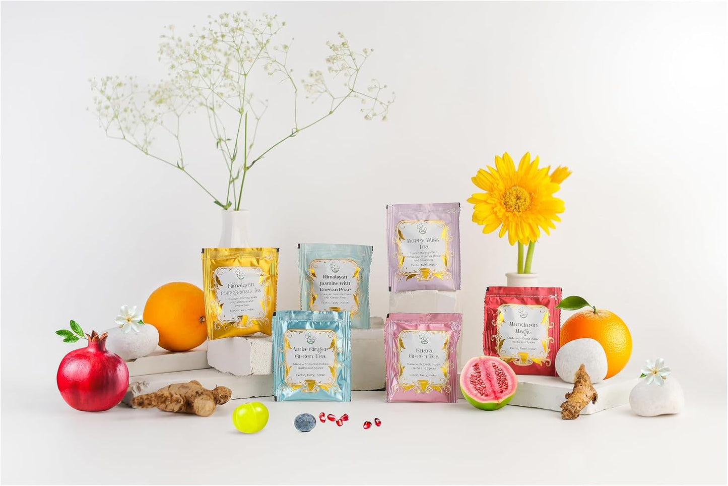 Caja té hierbas premium 24 bolsitas regalo ecológico