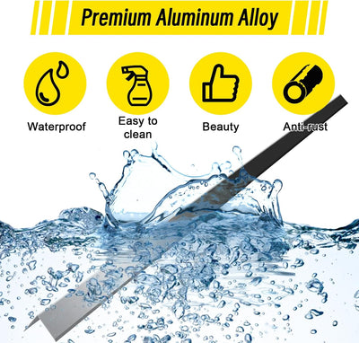 Protector esquina pared aluminio negro 6 uds 2x2x48pulg