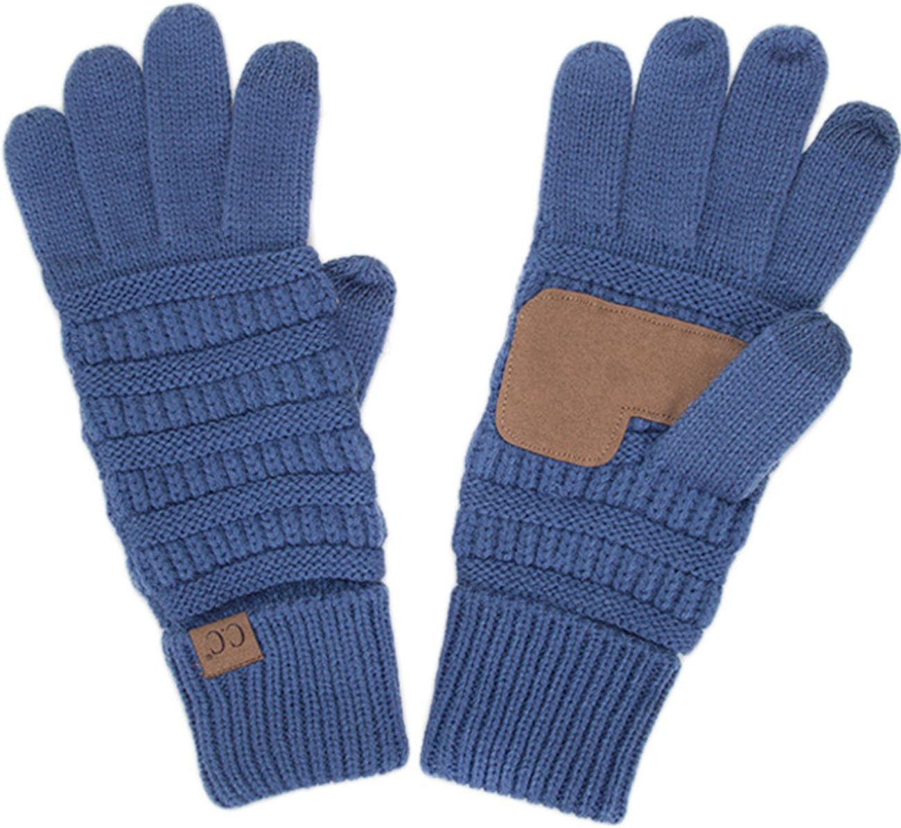 Set 3 Gorros Bufandas Guantes Punto Trenzado Elástico Cálido