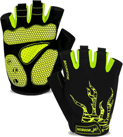 Guantes ciclismo medio dedo gel 5mm para hombres y mujeres