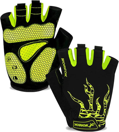 Guantes ciclismo medio dedo gel 5mm para hombres y mujeres