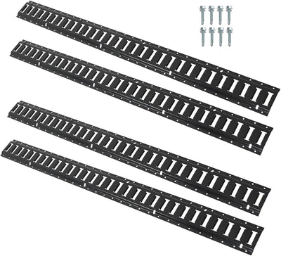 Kit 4 rieles amarre negro 5ft para garaje furgoneta 2000lb