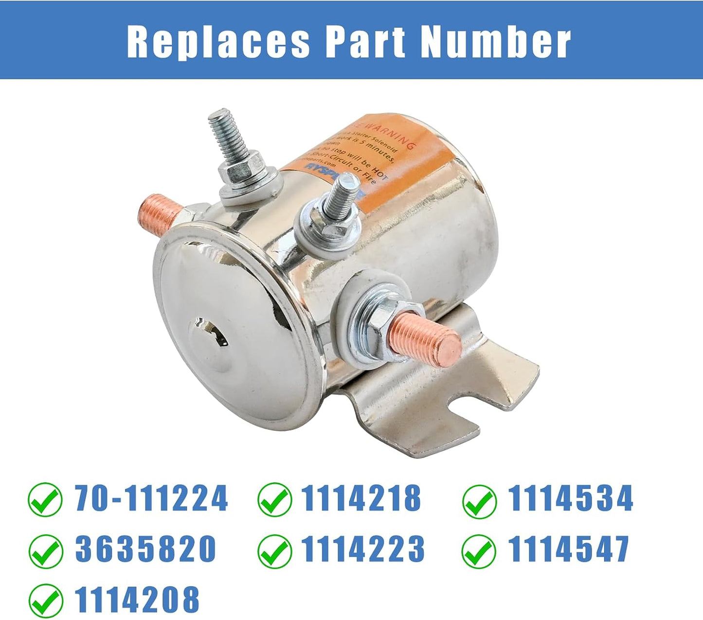 Relé solenoide 12V 4 terminales para carrito golf