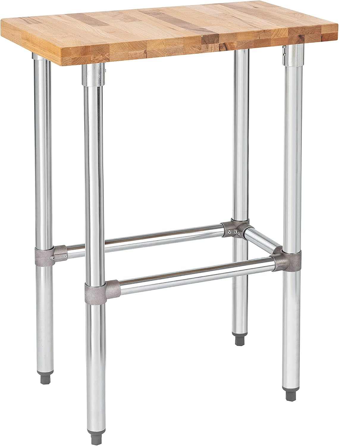 Mesa trabajo madera arce 24x12x35pulg patas cruzadas