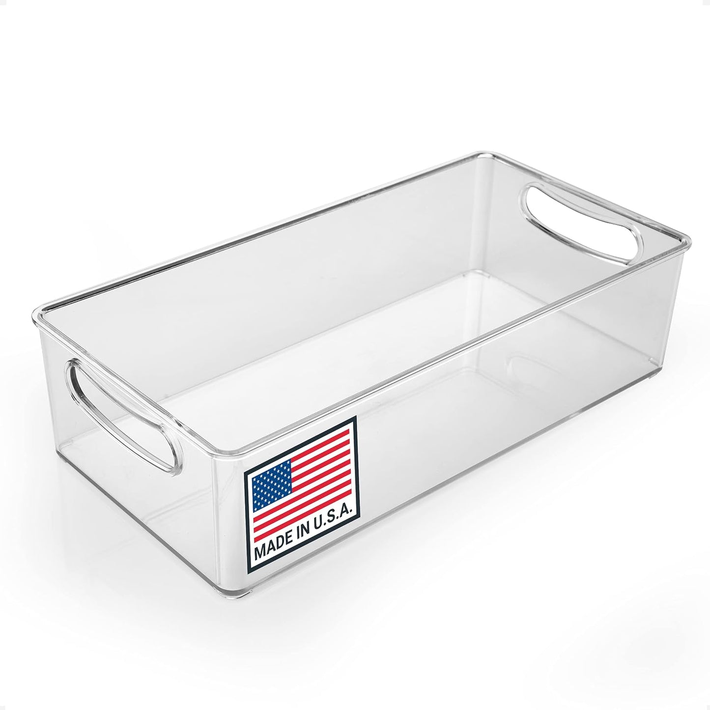 Contenedor nevera 11" con asas transparente plástico