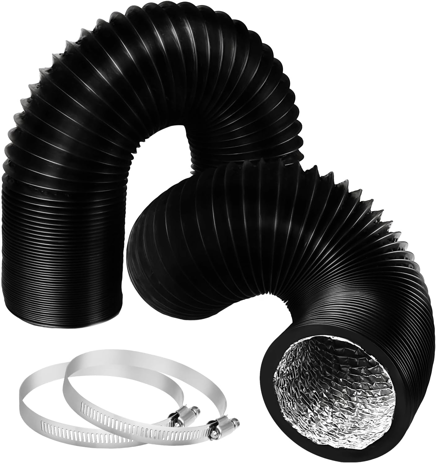 Manguera ventilación secadora ducto flexible aluminio 25ft