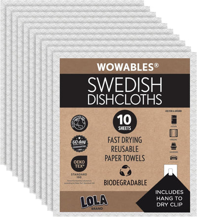 Paños cocina celulosa reutilizables biodegradables 10 Uds