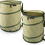 Cubo basura plegable 29gal bolsa jardín color verde set 2