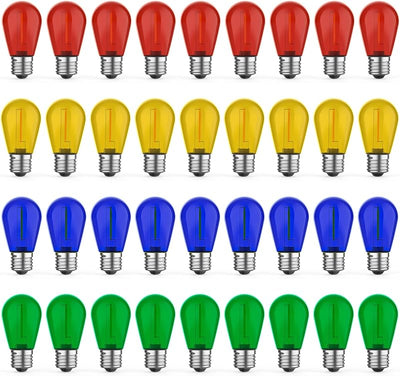 36 Bombillas LED S14 E26 1W 2200K Blanco Cálido Regulables