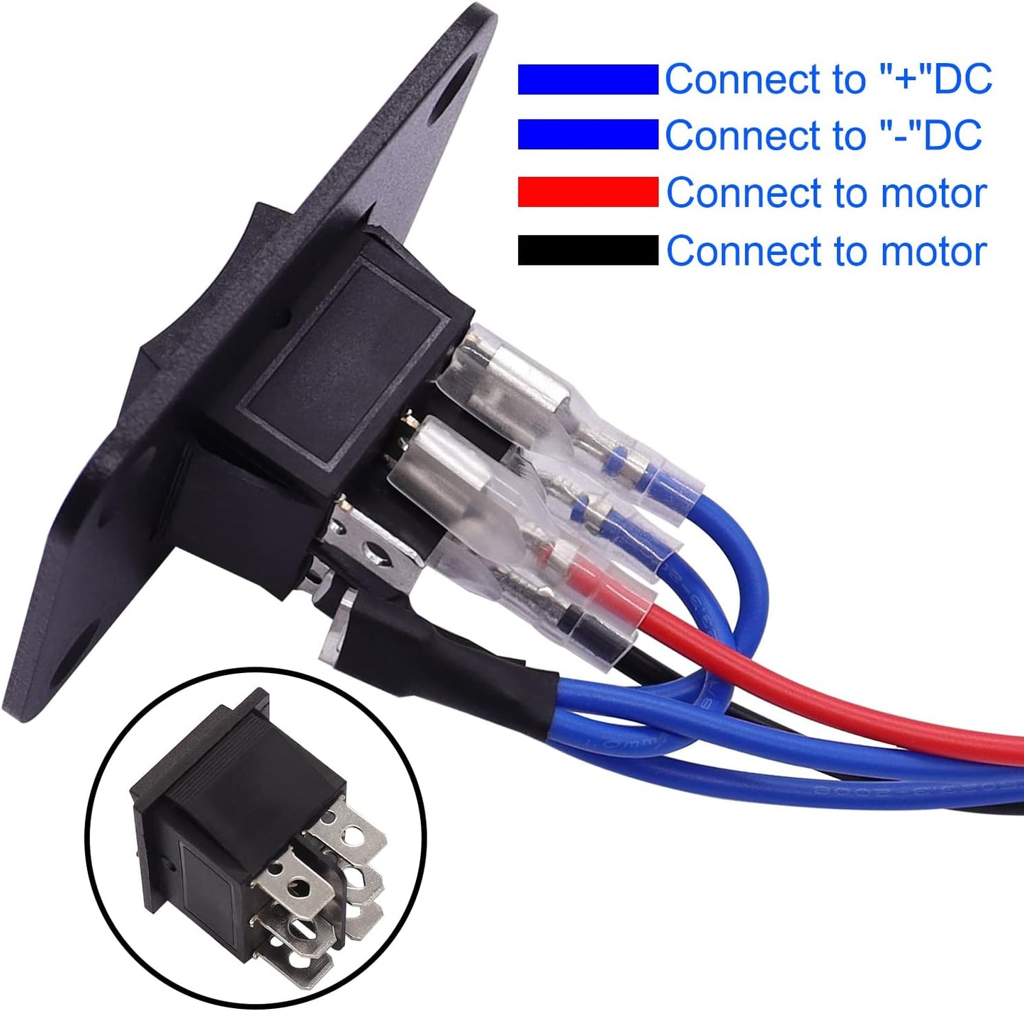 Interruptor 12V 10A 6pines 3posiciones control motor
