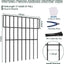 Valla metal inox 27ft x17pulg 25 paneles para perros patio