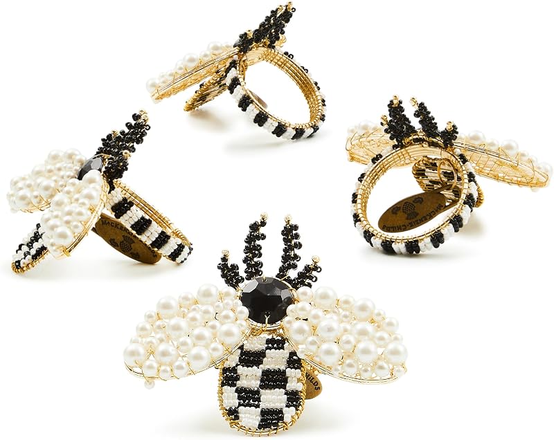 Set 4 servilleteros decorativos abeja tela
