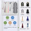 Set 12 Bolsas Ropa Colgantes 60" Translúcidas Con Cremallera
