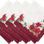 Set 4 servilletas navideñas con guirnaldas 17x17pulg multicolor