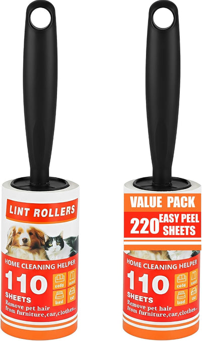 Rodillo pelusa 220 hojas 2 asas para mascotas y ropa