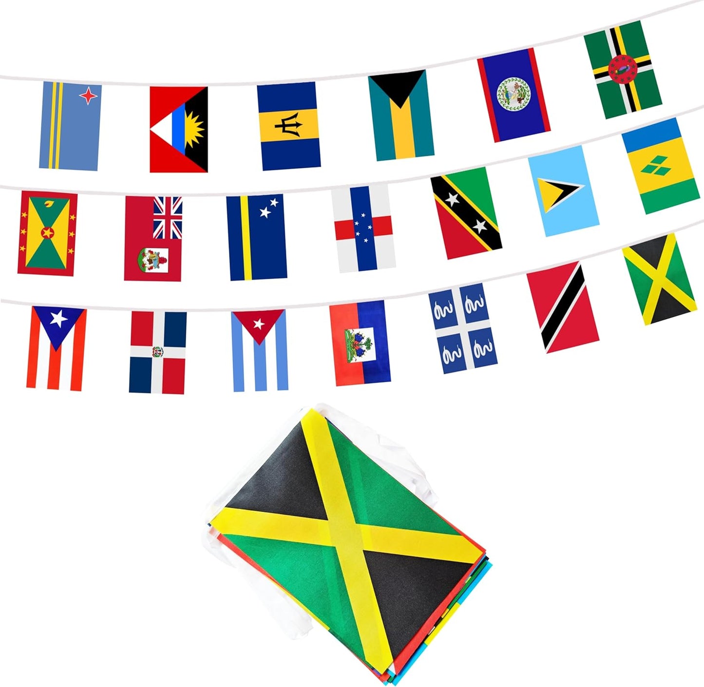 Bandera Caribe 20 países para aula fiesta tienda