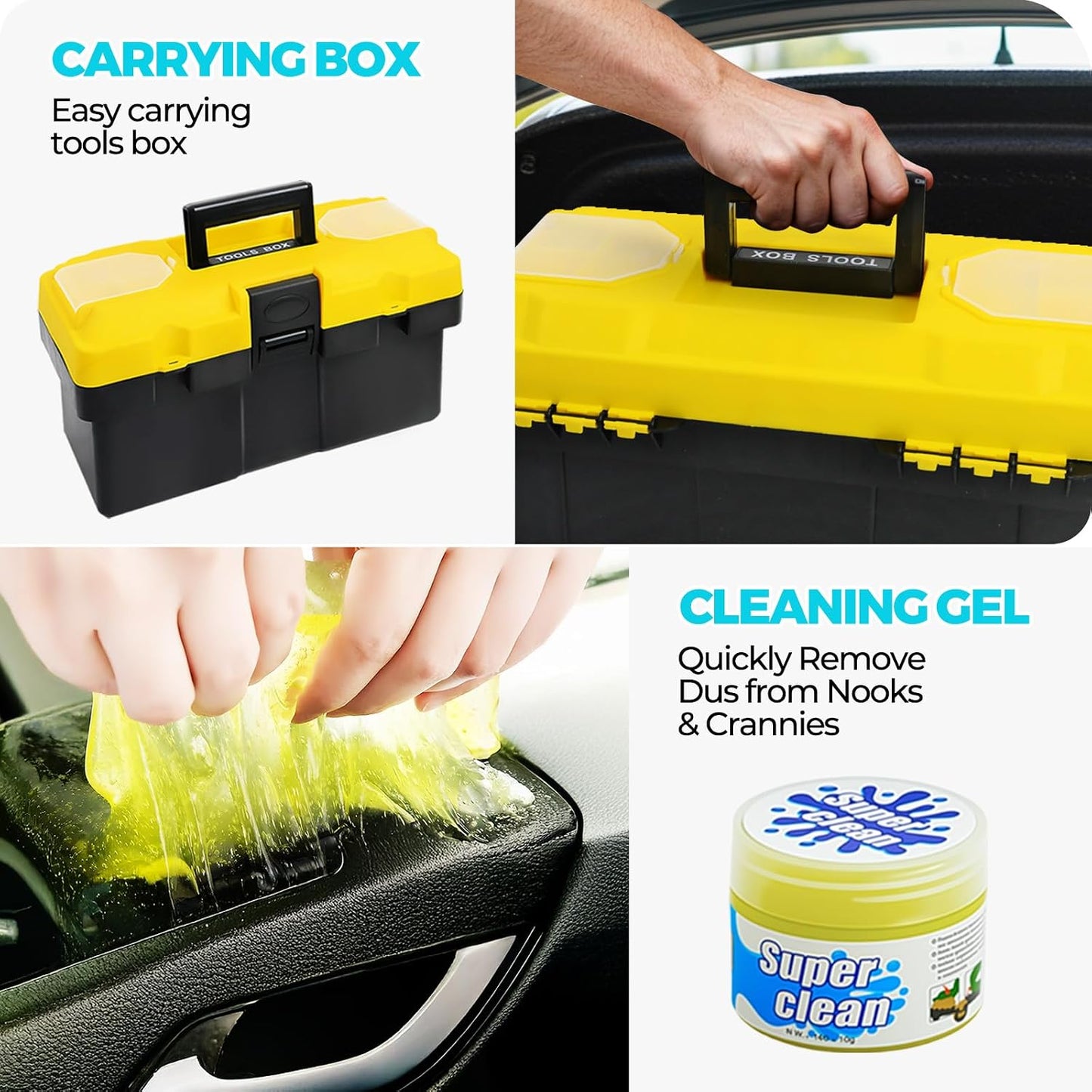 Kit 30 Pzas Cepillos Auto Taladro Gel Limpieza