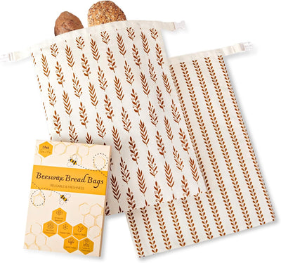 Bolsas pan cera abejas reutilizables para masa madre 2 pzas