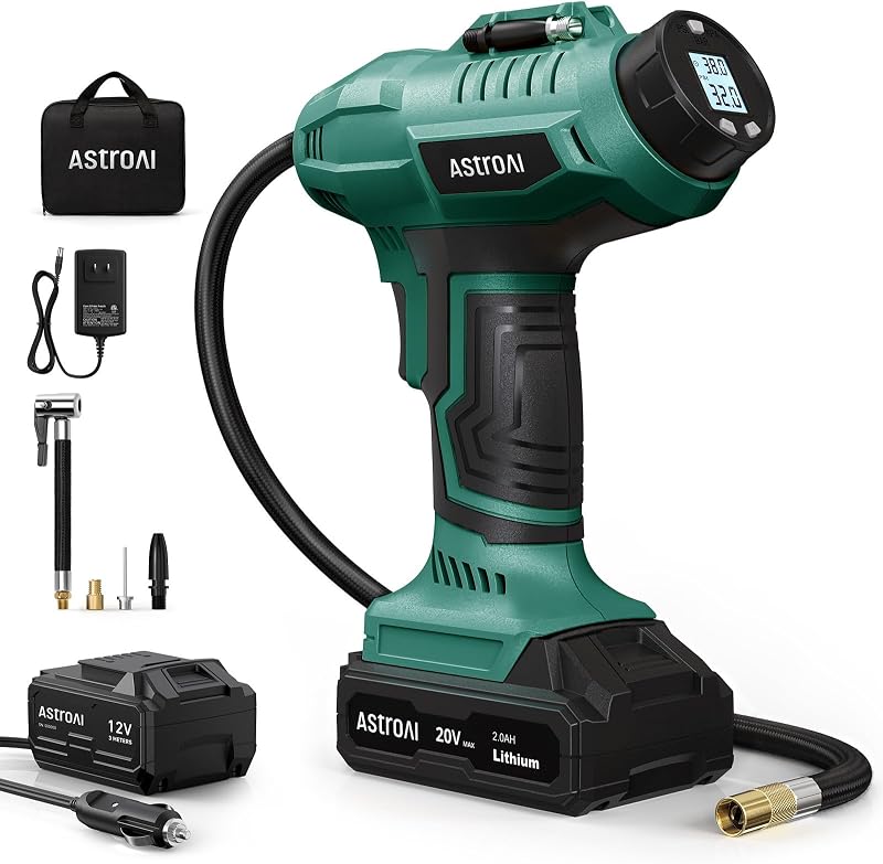 Compresor aire inalámbrico 20V 160PSI con adaptador coche