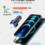 Cargador coche USB dual QC3.0 36W con LED azul