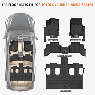 Alfombrillas auto Toyota 4Runner 2025-26 SR5/Limited TPE