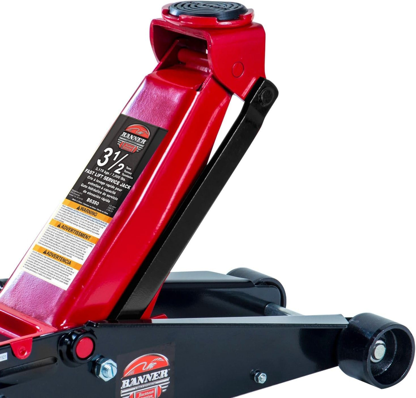 B6350 Jack Elevador Negro/Rojo 3.5 Toneladas