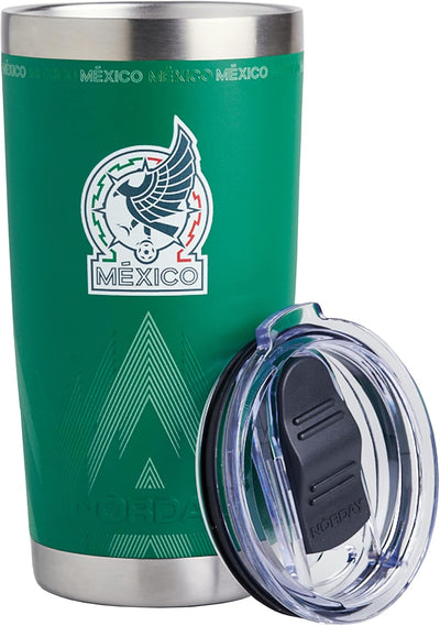 Vaso acero inox copa fútbol México 20oz aislado 24h doble pared
