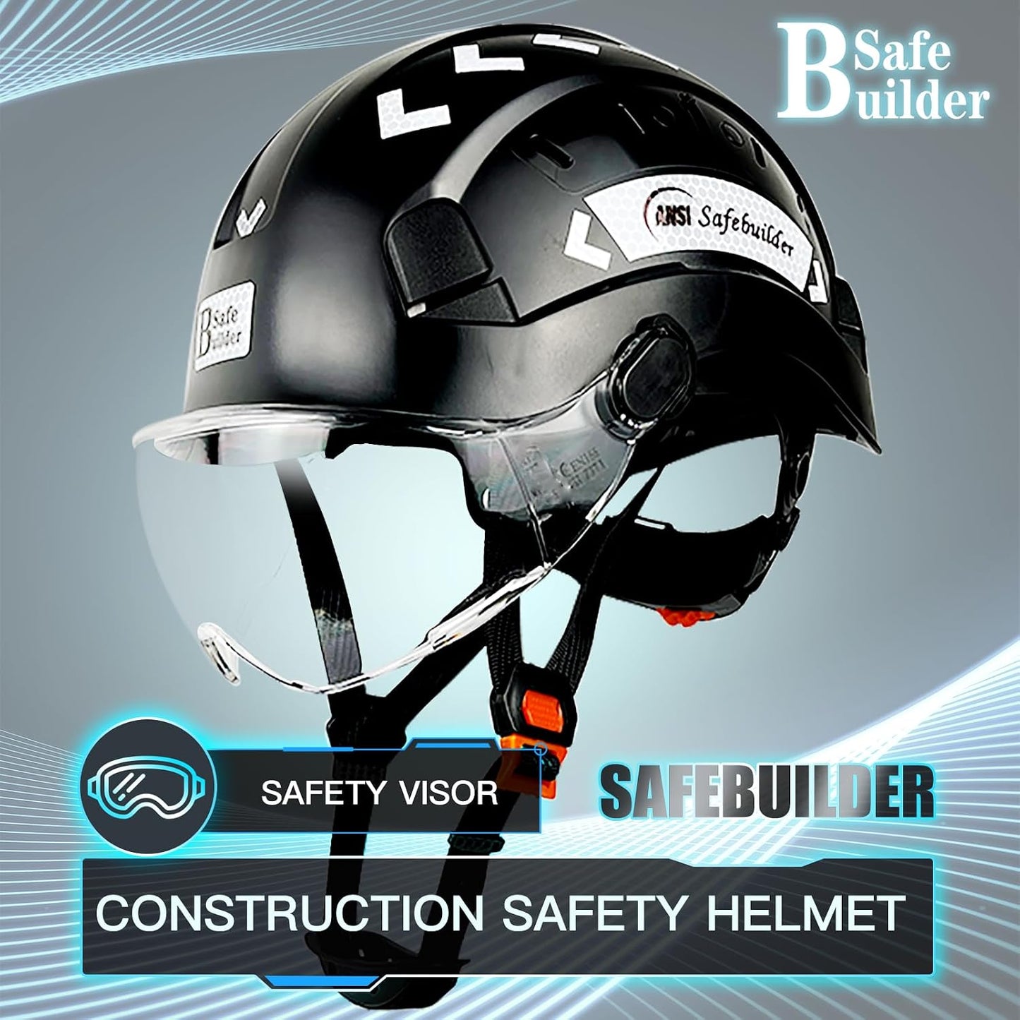 Casco seguridad construcción visera ABS ventilación