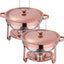 Set 2 Pzas Platos Bufé 5qt Calentamiento Alimentos Dorado