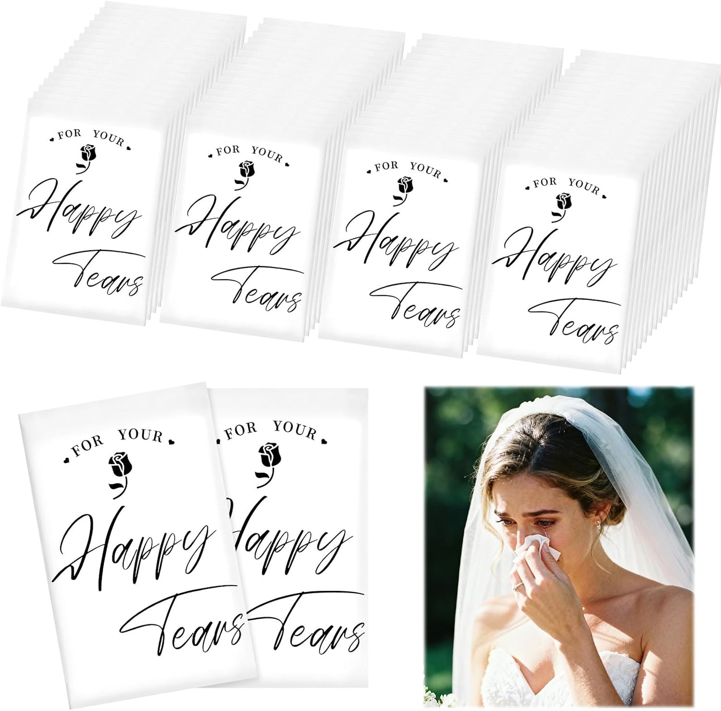 Pack 30 pañuelos bodas 3 capas para invitados