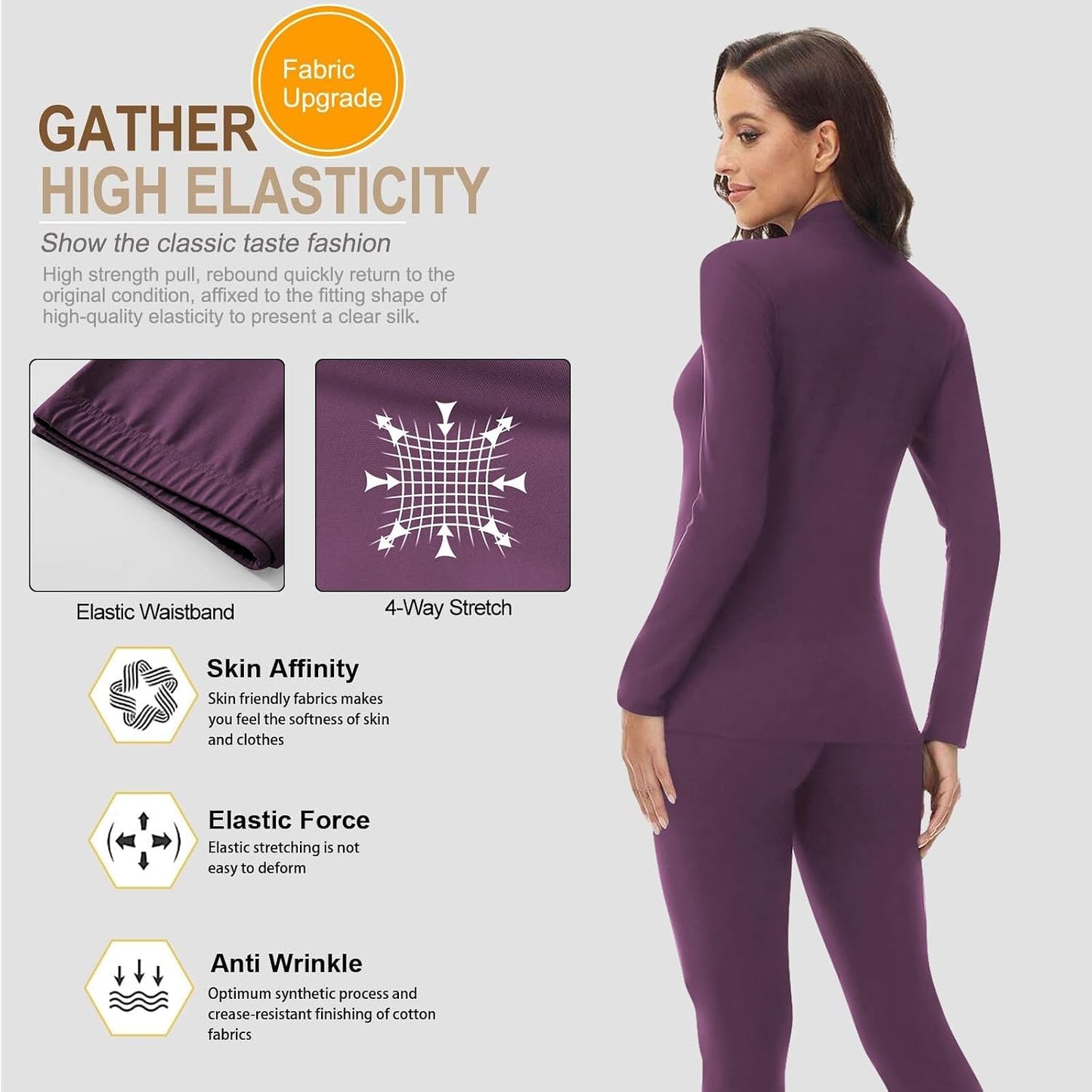 Ropa interior térmica mujer forro polar ultrasuave